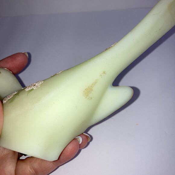 Fenton Pink Blossom Satin Custard Happiness Bird ~ Hand painted  Signed - Picture 4 of 6